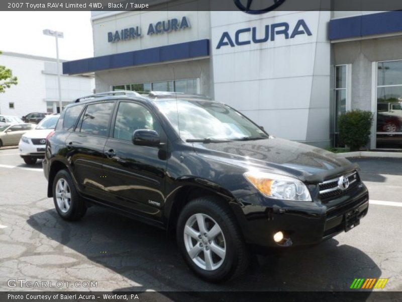 Black / Taupe 2007 Toyota RAV4 Limited 4WD