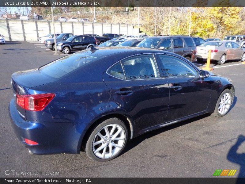 Deep Sea Blue Mica / Black 2011 Lexus IS 250 AWD