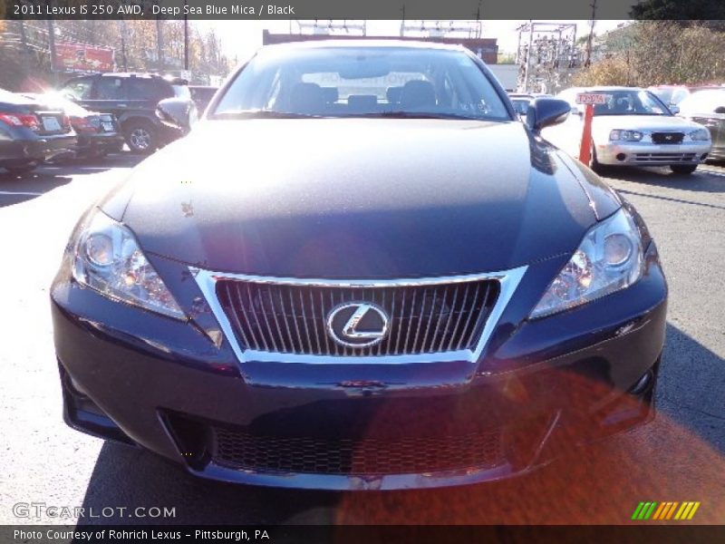Deep Sea Blue Mica / Black 2011 Lexus IS 250 AWD