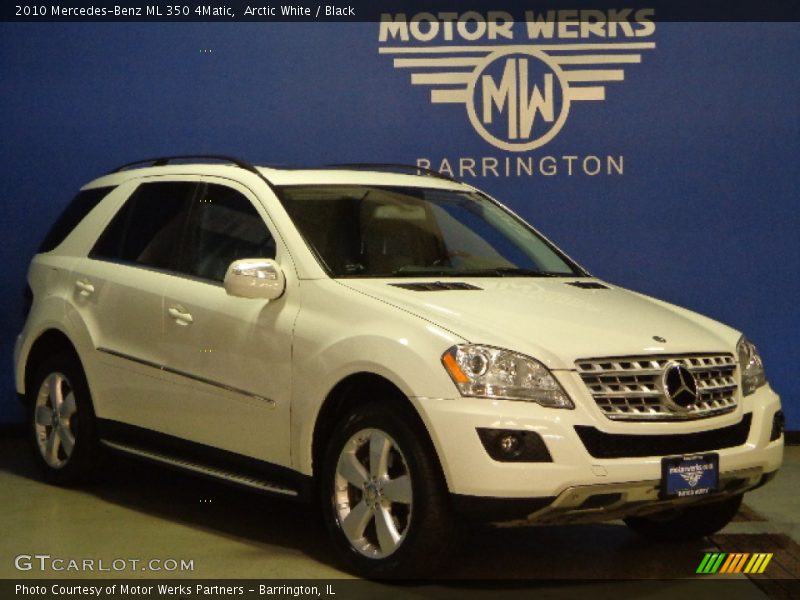 Arctic White / Black 2010 Mercedes-Benz ML 350 4Matic