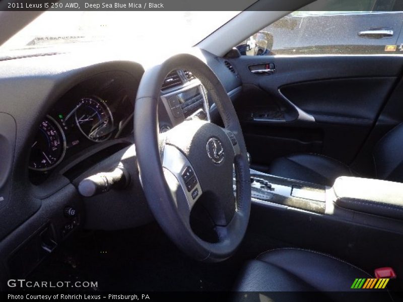 Deep Sea Blue Mica / Black 2011 Lexus IS 250 AWD