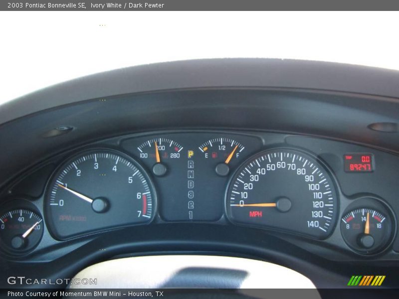 Ivory White / Dark Pewter 2003 Pontiac Bonneville SE
