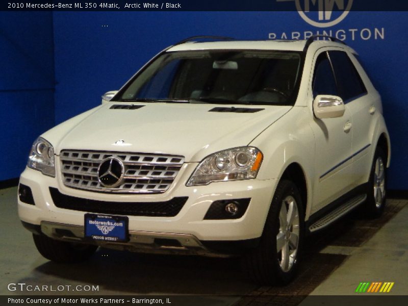 Arctic White / Black 2010 Mercedes-Benz ML 350 4Matic