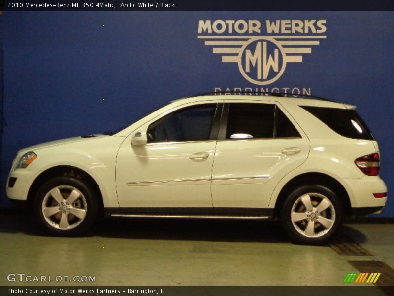 Arctic White / Black 2010 Mercedes-Benz ML 350 4Matic