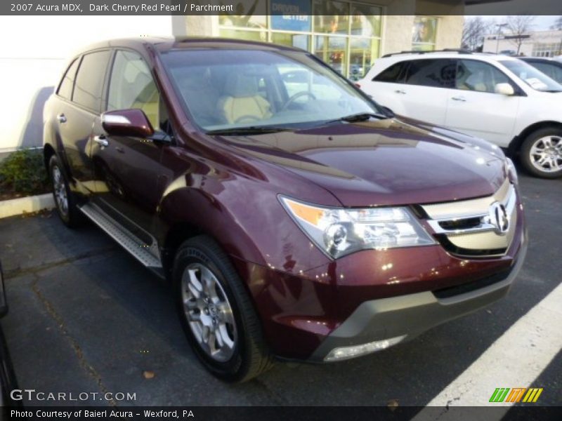 Dark Cherry Red Pearl / Parchment 2007 Acura MDX