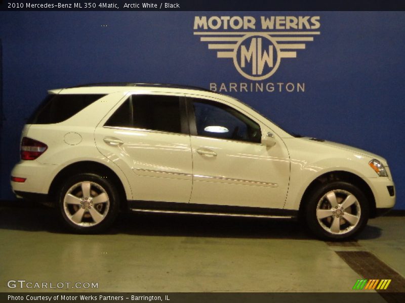 Arctic White / Black 2010 Mercedes-Benz ML 350 4Matic