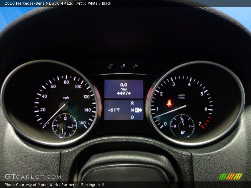 Arctic White / Black 2010 Mercedes-Benz ML 350 4Matic