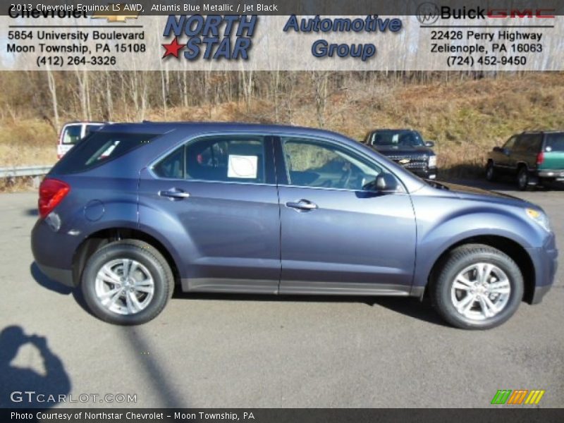 Atlantis Blue Metallic / Jet Black 2013 Chevrolet Equinox LS AWD