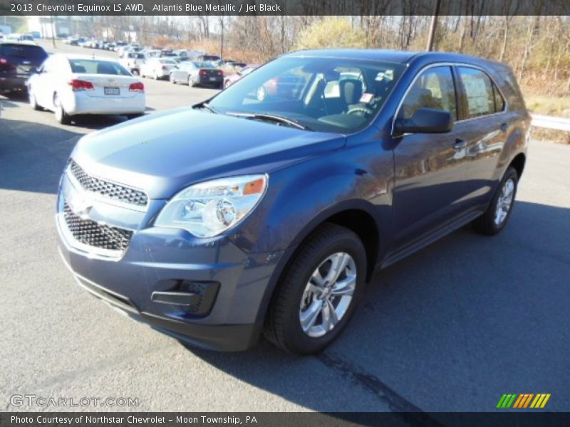 Atlantis Blue Metallic / Jet Black 2013 Chevrolet Equinox LS AWD