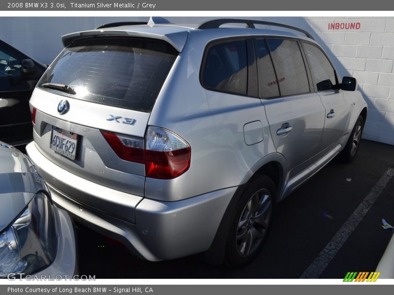 Titanium Silver Metallic / Grey 2008 BMW X3 3.0si