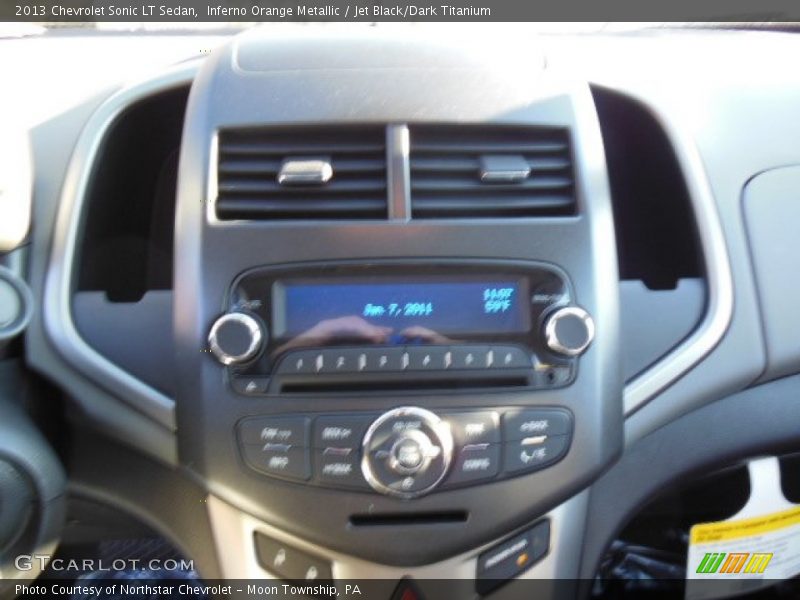 Inferno Orange Metallic / Jet Black/Dark Titanium 2013 Chevrolet Sonic LT Sedan