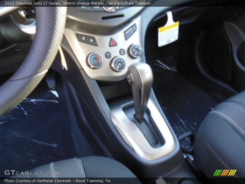 Inferno Orange Metallic / Jet Black/Dark Titanium 2013 Chevrolet Sonic LT Sedan