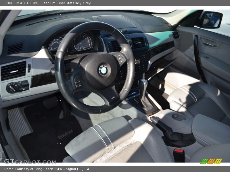 Titanium Silver Metallic / Grey 2008 BMW X3 3.0si