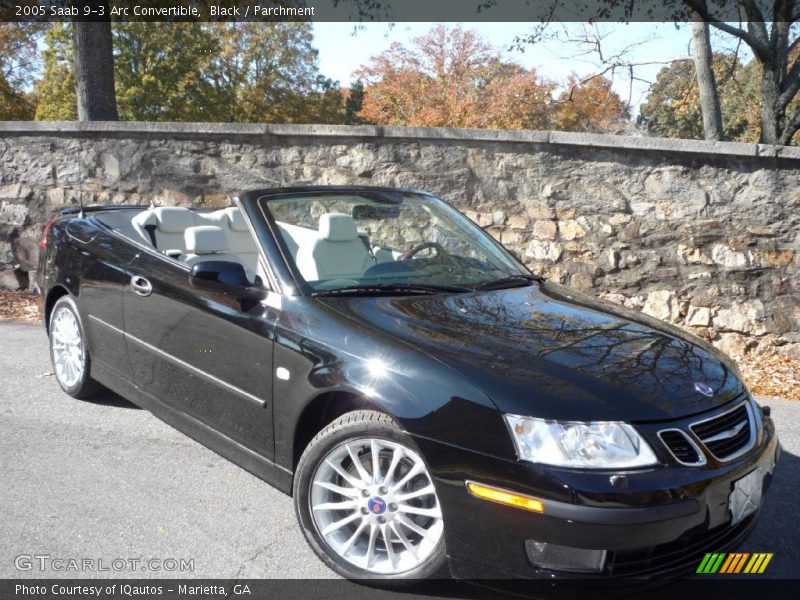 Black / Parchment 2005 Saab 9-3 Arc Convertible