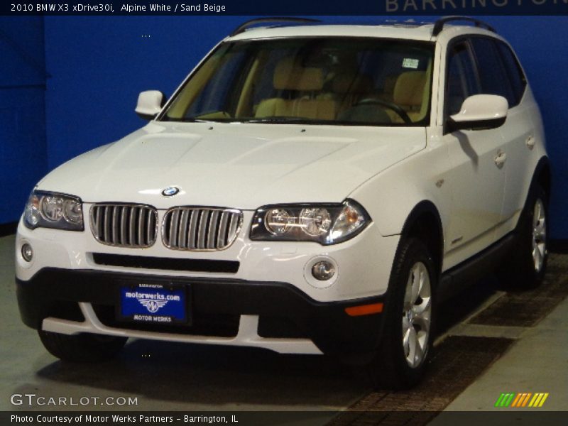 Alpine White / Sand Beige 2010 BMW X3 xDrive30i