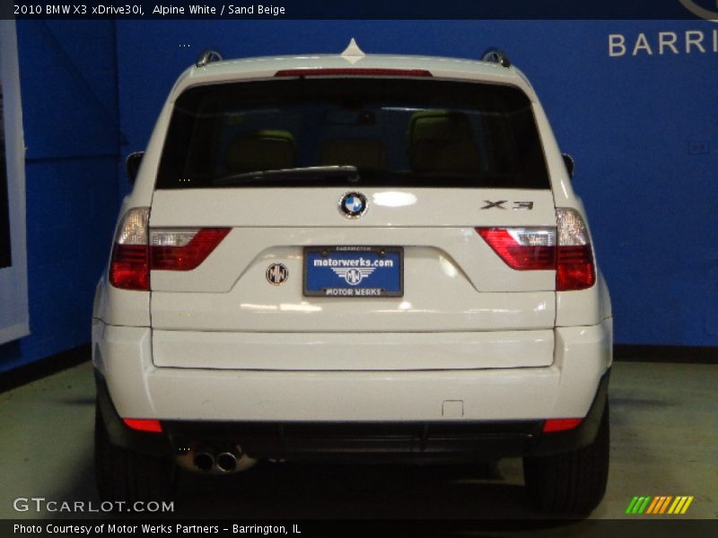 Alpine White / Sand Beige 2010 BMW X3 xDrive30i