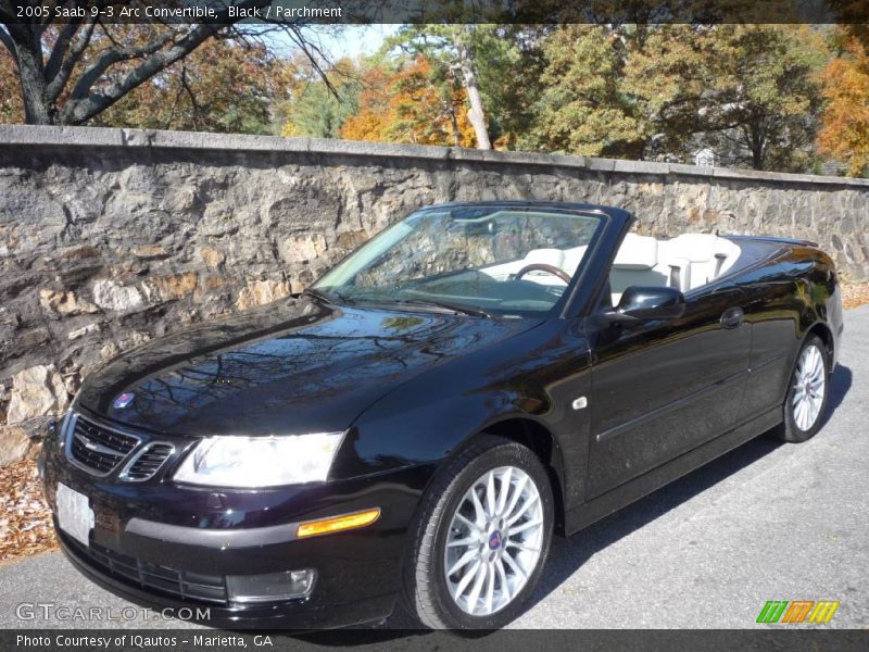 Black / Parchment 2005 Saab 9-3 Arc Convertible