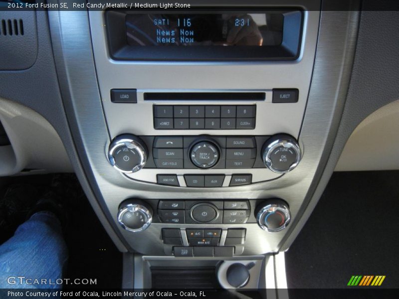 Red Candy Metallic / Medium Light Stone 2012 Ford Fusion SE