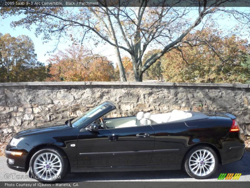 Black / Parchment 2005 Saab 9-3 Arc Convertible