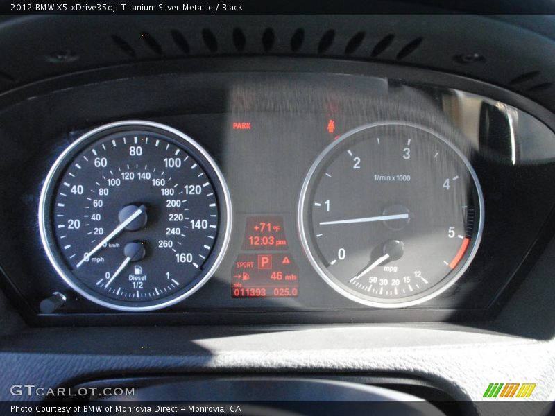 Titanium Silver Metallic / Black 2012 BMW X5 xDrive35d