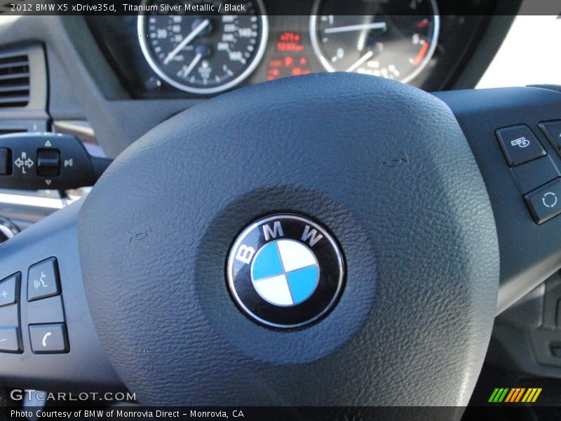 Titanium Silver Metallic / Black 2012 BMW X5 xDrive35d