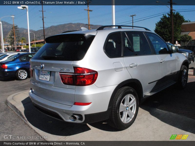 Titanium Silver Metallic / Black 2012 BMW X5 xDrive35d