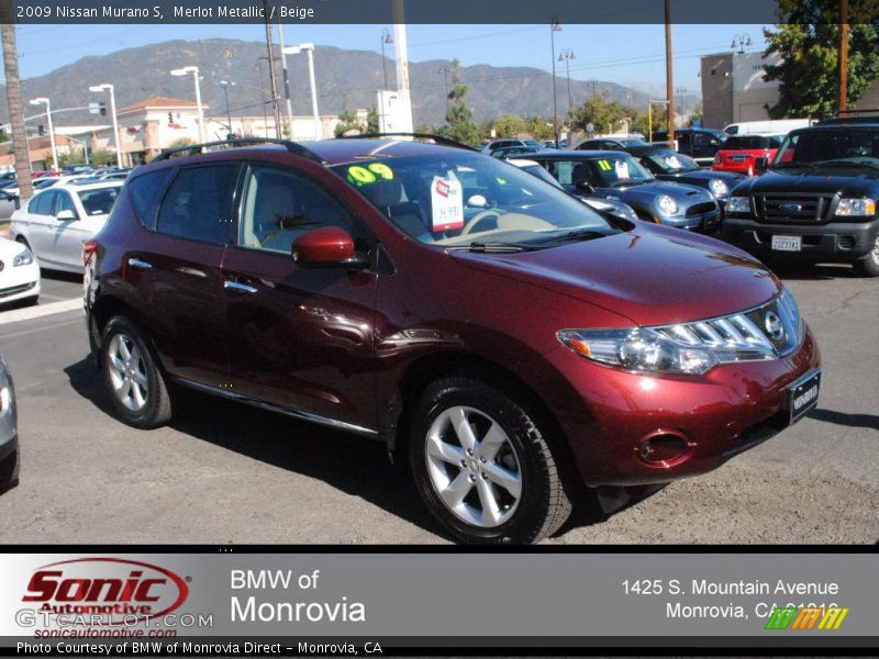 Merlot Metallic / Beige 2009 Nissan Murano S
