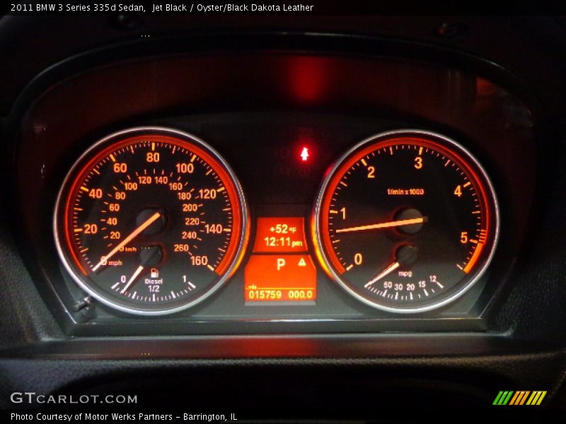 Jet Black / Oyster/Black Dakota Leather 2011 BMW 3 Series 335d Sedan