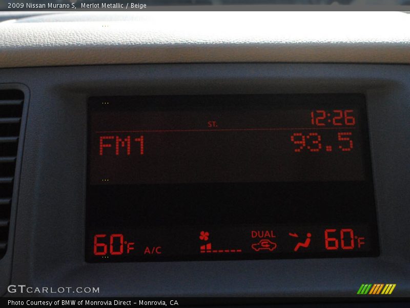 Merlot Metallic / Beige 2009 Nissan Murano S