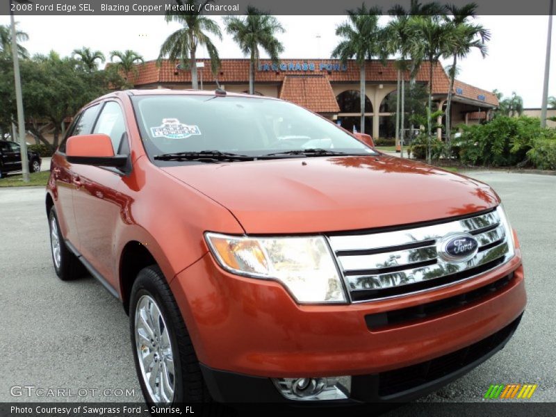Blazing Copper Metallic / Charcoal 2008 Ford Edge SEL