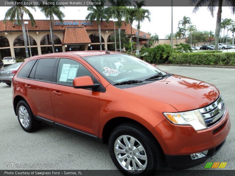 Blazing Copper Metallic / Charcoal 2008 Ford Edge SEL