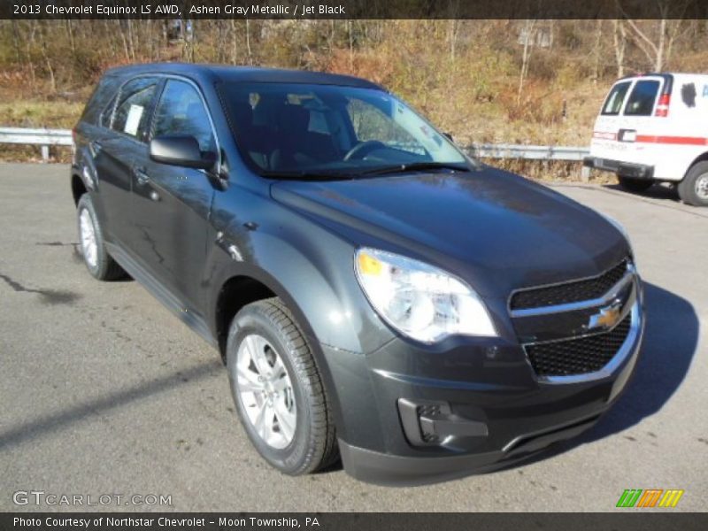 Ashen Gray Metallic / Jet Black 2013 Chevrolet Equinox LS AWD