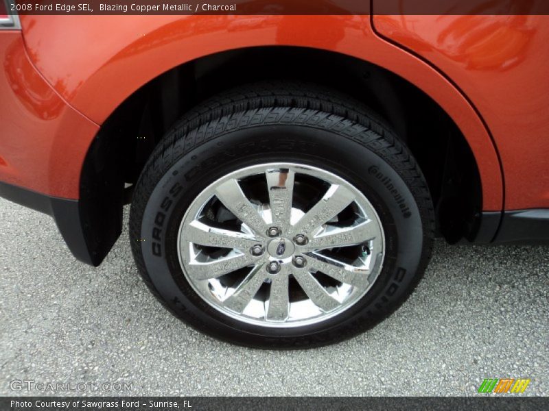 Blazing Copper Metallic / Charcoal 2008 Ford Edge SEL