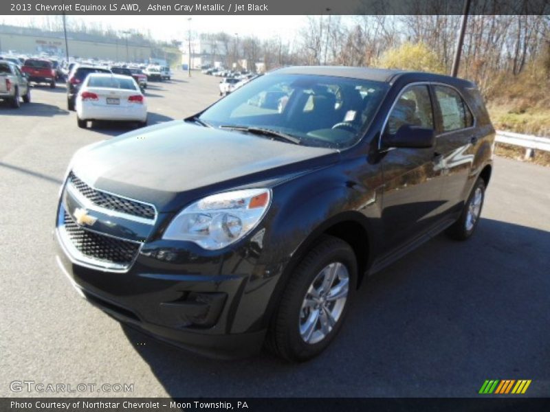 Ashen Gray Metallic / Jet Black 2013 Chevrolet Equinox LS AWD