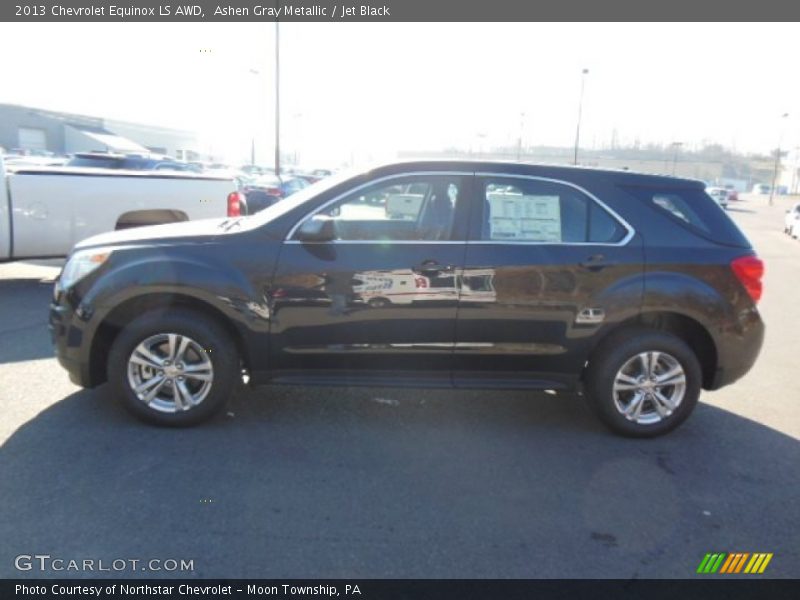 Ashen Gray Metallic / Jet Black 2013 Chevrolet Equinox LS AWD