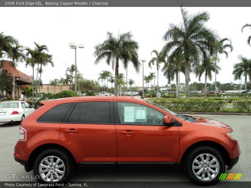 Blazing Copper Metallic / Charcoal 2008 Ford Edge SEL