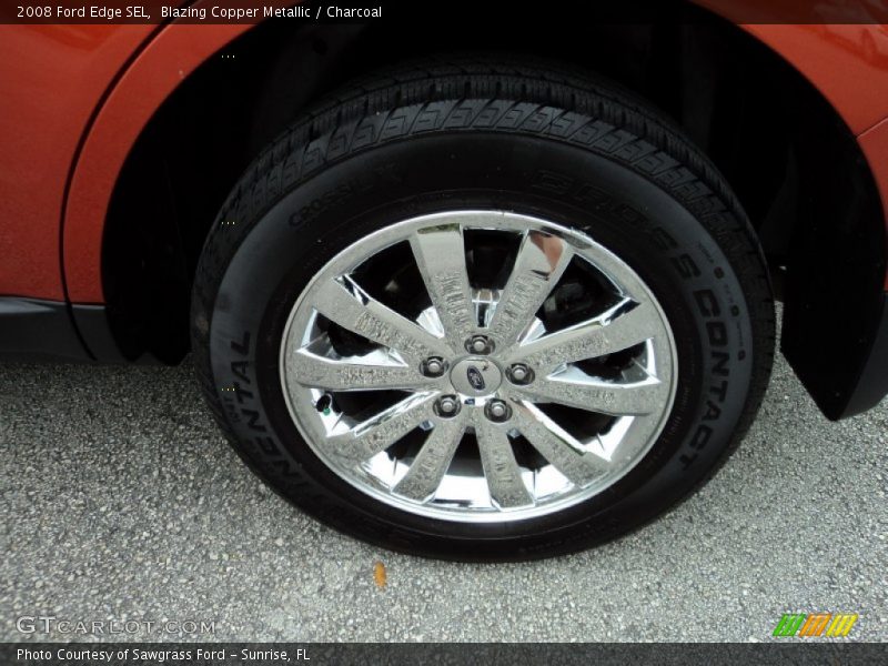 Blazing Copper Metallic / Charcoal 2008 Ford Edge SEL