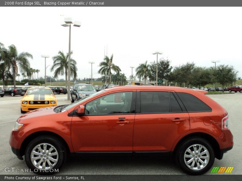 Blazing Copper Metallic / Charcoal 2008 Ford Edge SEL