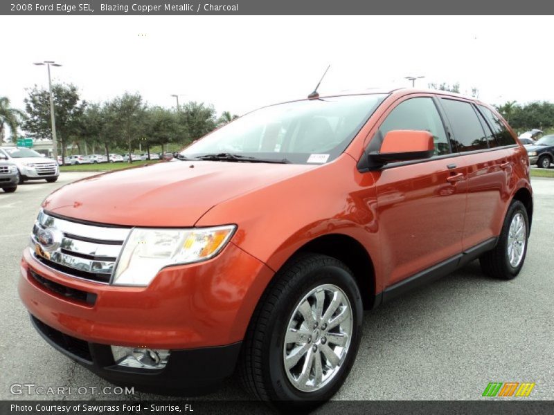 Blazing Copper Metallic / Charcoal 2008 Ford Edge SEL