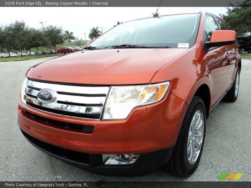 Blazing Copper Metallic / Charcoal 2008 Ford Edge SEL