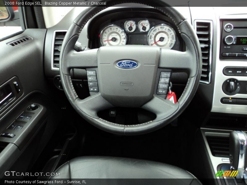 Blazing Copper Metallic / Charcoal 2008 Ford Edge SEL