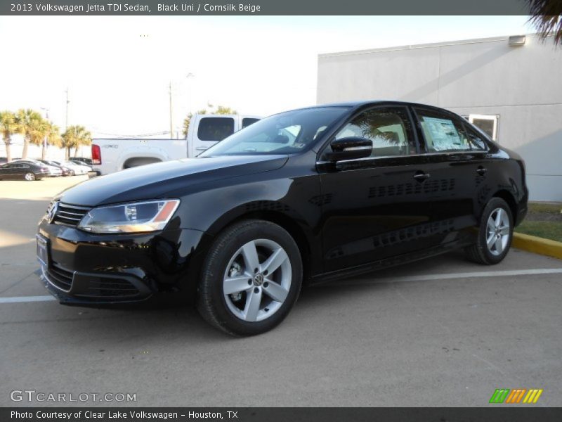Black Uni / Cornsilk Beige 2013 Volkswagen Jetta TDI Sedan