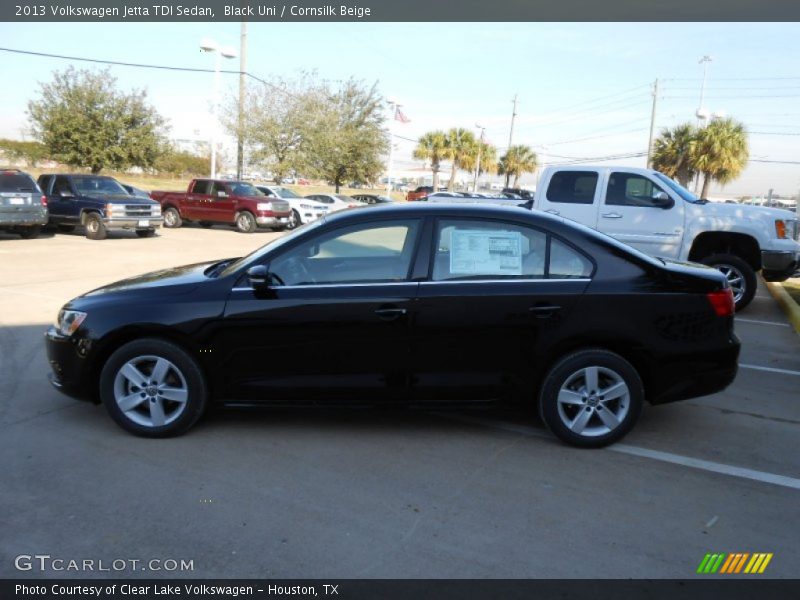 Black Uni / Cornsilk Beige 2013 Volkswagen Jetta TDI Sedan