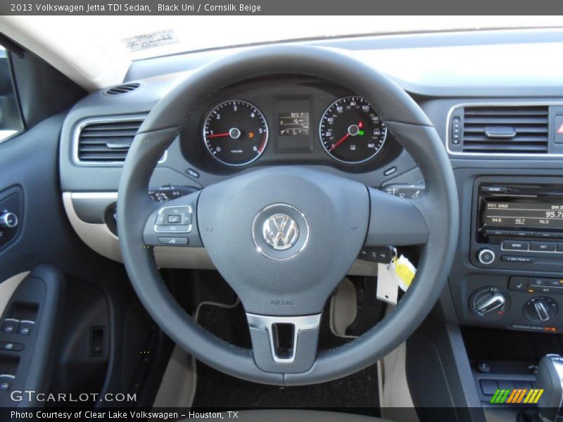 Black Uni / Cornsilk Beige 2013 Volkswagen Jetta TDI Sedan