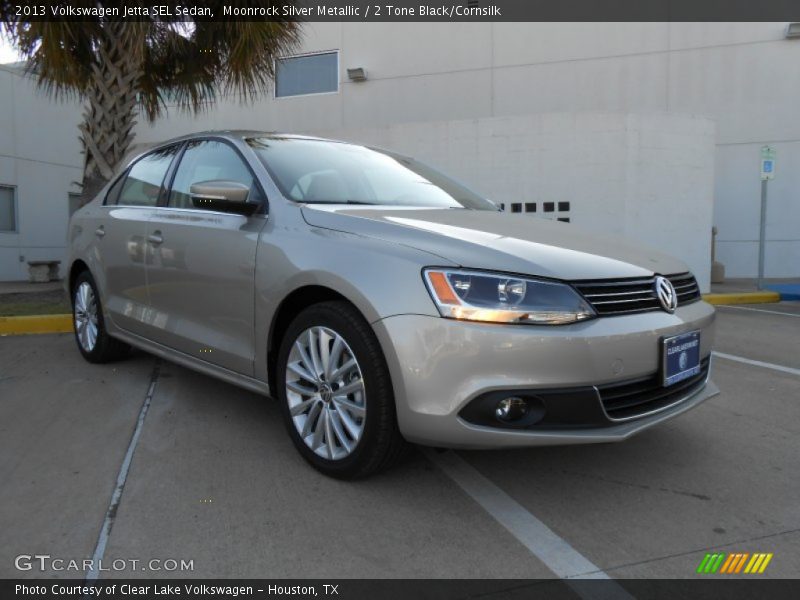 Moonrock Silver Metallic / 2 Tone Black/Cornsilk 2013 Volkswagen Jetta SEL Sedan