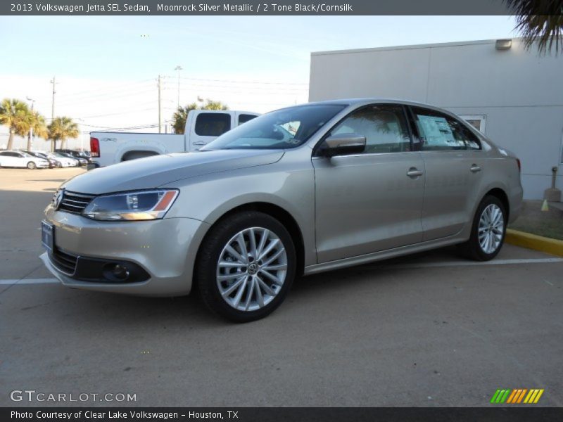 Moonrock Silver Metallic / 2 Tone Black/Cornsilk 2013 Volkswagen Jetta SEL Sedan