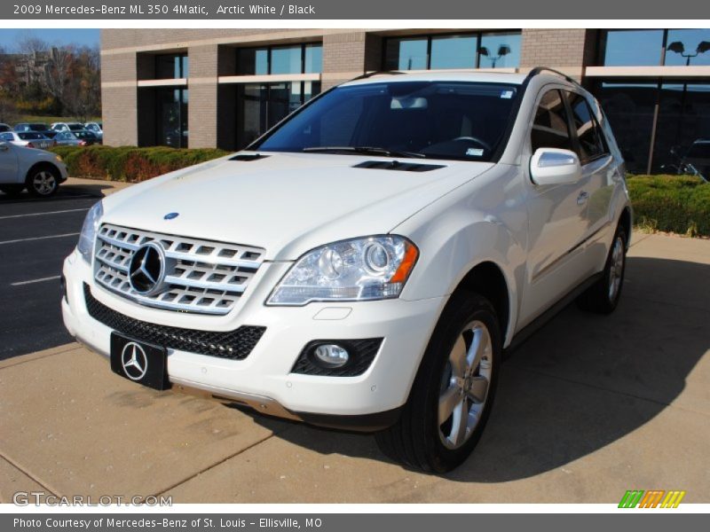 Arctic White / Black 2009 Mercedes-Benz ML 350 4Matic