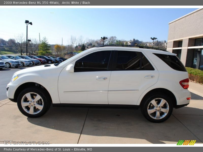 Arctic White / Black 2009 Mercedes-Benz ML 350 4Matic