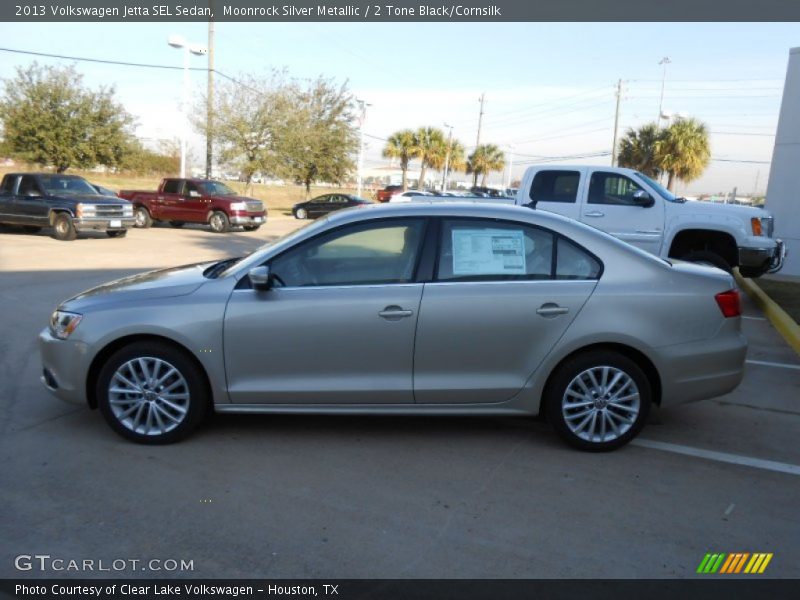 Moonrock Silver Metallic / 2 Tone Black/Cornsilk 2013 Volkswagen Jetta SEL Sedan