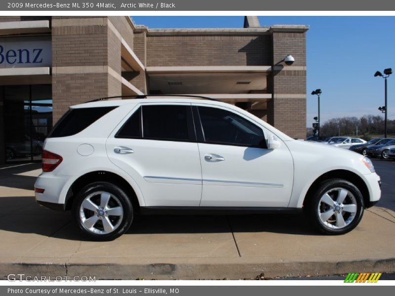 Arctic White / Black 2009 Mercedes-Benz ML 350 4Matic